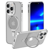 1 x RAW Customer Returns leleyo Mobile Phone Case for iPhone 14 Pro Case with MagSafe Stand , Thin Protective Metal Bumper Case with Camera Protection and Transparent Matte Cover for iPhone 14 Pro 6.1 2022 Transparent  - RRP €21.79