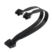 1 x RAW Customer Returns QIANRENON PCI-E 12 Pin to Dual 8 Pin 6Pin 2Pin Graphics Card Power Supply Cable Male to Male, Suitable for 6 Pin and 8 Pin Power Supply, Graphics Card, 12.6 inch 32 cm  - RRP €18.99