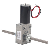 1 x RAW Customer Returns 12V Gear Motor with High Torque M8 Double Shaft 1280 Motor Worm Gear Motor Coaxial Reduction Motor for Right and Left Shaft with Flange Reduction Ratio 50  - RRP €79.83