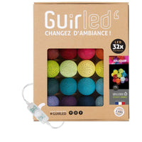 1 x RAW Customer Returns GuirLED - LED string lights with cotton balls with USB - Night light for babies 2 hours - Power adapter 2 A USB 2 A included - 3 intensities - 32 balls 3.2m - Harlequin - RRP €49.06