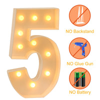 1 x Brand New LED Number Lamp Number Illuminated Digits 9, 3 Feet Warm Light LED Decoration for 19 90 Birthday Boys Girls, Wedding, Party Festival Decoration, Holiday House Bar 9  - RRP €30.12