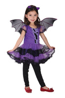 2 x Brand New Licus Bat Costume for Girls Halloween Costume with Wings Children s Halloween Costume Carnival Party Tutu Dress Purple, 7-9 Years  - RRP €53.34