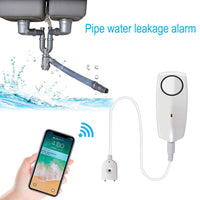 1 x RAW Customer Returns Newgoal Water Alarm Sensor with 60dB Loud Sound WiFi Leak Detector, Overflow Leak Alarm, Remote Monitoring Leakage for Water Heater Sewage Pump, TUYA Smart Life APP Notification - RRP €25.99