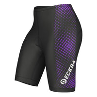 1 x RAW Customer Returns Women Cycling Shorts 3D Gel Padded Summer Bicycle Riding Road Bike Ladies Shorts as3, alpha, m, regular, regular, black-purple  - RRP €20.16