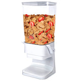 1 x RAW Customer Returns Tokokimo cereal dispenser, does not chop up cereal when dispensing, wall-mounted cereal dispenser for cornflakes, pasta and dry food for dogs, HBT 42x16x16cm, 5L, white - 1 piece - RRP €31.96