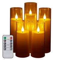 1 x RAW Customer Returns IMAGE Set of 5 Flickering Flameless Candles D2.3 x H5 5 7 7 8 Battery Operated LED Pillar Candles with 10 Key Remote Control Timer for Wedding Christmas Home Decor, White - RRP €22.8