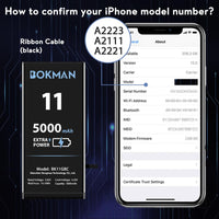 1 x RAW Customer Returns bokman Battery for iPhone 11, High Capacity 5000mAh Li-ion Polymer Battery with All Tool Sets - RRP €25.4