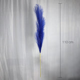 1 x Brand New huaao Artificial Pampas Grass 110cm, Dried Artificial Plant Flowers Dried Fluffy Feathers Bohemian Decorations for Vases Home Weddings Photography Floral Arrangements, Blue - RRP €22.8