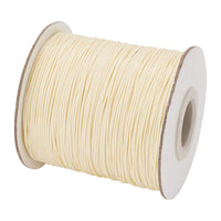 1 x RAW Customer Returns Craftdady 180 Meters Round Waxed Polyester Cord 0.5mm Spool for Jewelry Making and Macrame Supplies Beige - RRP €13.7