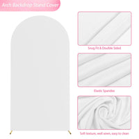 1 x RAW Customer Returns Wokceer Wedding Arch Cover Spandex Round Top Wedding Arch Cover Birthday Party Ceremony Banquet White - RRP €28.99