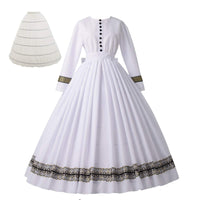 1 x Brand New GRACEART Women s 1860s Victorian Dress Rococo Party Costume White, XL  - RRP €65.99