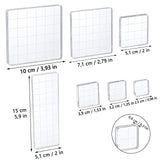 1 x Brand New Acrylic Stamp Block Set, 7 Pieces for Scrapbooking Photo Album, Clear Stamp, DIY, Square - RRP €7.99