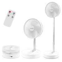 1 x RAW Customer Returns KozyOne Foldable and Height Adjustable Stand Fan, Built-in 7200mAh Battery, with Remote Control and Timer Function, 4 Level Wind Speed - RRP €24.0