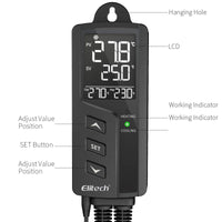 1 x RAW Customer Returns Elitech Digital Temperature Controller 220V for Greenhouse Reptiles Terrarium - RRP €27.99