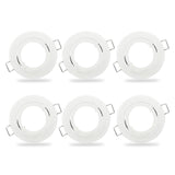 1 x RAW Customer Returns KYOTECH LED recessed spotlight 6 Pack GU10 swivel LED recessed light in matt white, installation frame for LED halogen bulbs incl. GU10 socket, round - RRP €29.99