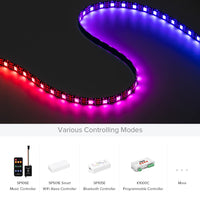 1 x RAW Customer Returns SEZO WS2812B ECO 5M 300LEDs DC5V Individually Addressable LED Strip Individual SMD5050 300 Pixel Dream Color Programmable LED Light Strip Flexible IP65 Waterproof Black PCB WS2812E  - RRP €31.25