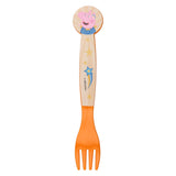 1 x Brand New damaloo 2X children s cutlery suitable for Peppa Pig fans - children s cutlery plastic fork and children s spoon - plastic children s cutlery set - cutlery for children - reusable cutlery set children - RRP €7.76