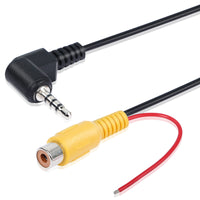 1 x RAW Customer Returns PNGKNYOCN 2.5mm to RCA Cable with Detection 2.5mm Rear Camera Male to RCA Cable GPS Navigator Video AV Input Adapter Cable 2.4m  - RRP €10.07