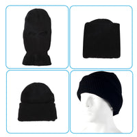 4 x Brand New TSLBW Ski Balaclava Balaclava 2 Pieces Winter Balaclava Knitted Warm Headwear for Cycling Skiing Outdoor Sports - RRP €96.0