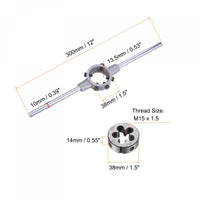 1 x RAW Customer Returns sourcing map Die Set M15x1.5 Round Punch 38mm M12-M16 Bracket Adjustable Wrench - RRP €22.68