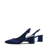 1 x Brand New DREAM PAIRS Shoes with Classic Block Heel and Pointed Toe Pumps with Navy Strap SDPU2340W-E Size 38 EUR  - RRP €36.08