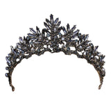 1 x RAW Customer Returns Frcolor 1 Piece Headdress Vintage Baroque Crown Alloy Bridal Hair Accessories Wedding Black  - RRP €21.99