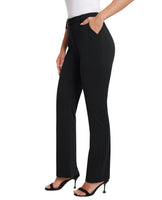 1 x Brand New siliteelon Women s Pants Black Straight Leg Dress Business Pants Stretch High Waisted Office Work Suit Pants with Pockets,L - RRP €47.62