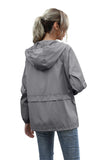 1 x RAW Customer Returns SotRong Jacket for Women Windbreaker Lightweight Packable Waterproof Outdoor Cycling Running Zipper Hooded Quick Dry Rainproof Dark Grey 46 - RRP €30.11