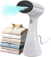 1 x RAW Customer Returns OLAYMEY Clothes Steamer 1000W, 20S Warm-up Time Travel Steamer Steam Iron with Control Buttons for Steam Wrinkle Remover Shirt Ironer Steam Brush for Office, Home, Travel, White - RRP €33.43