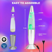 1 x RAW Customer Returns AONESY LED Lava Lamps 34cm Color Changing Lava Lamp Children White Liquid White Wax Lava Lamp Led for Home Decoration Beautiful Light - RRP €36.99