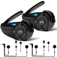 1 x RAW Customer Returns EJEAS Q7 Bluetooth Motorcycle Intercom Pair, Upgraded Bluetooth 5.1 Motorcycle Helmet Intercom Communication System with Stereo Sound Effect, FM Function and Quick Pairing Pack of 2  - RRP €136.99