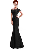 1 x RAW Customer Returns Babyonlinedress Sexy Elegant Women s Evening Dress Ball Ceremony Long Mermaid Trumpet Lace Lace Up with Appliques Black 44 - RRP €27.6