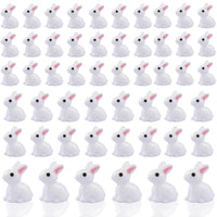 1 x RAW Customer Returns Tydezjl 100pcs Miniature Rabbit Figurine, Mini Rabbit Garden Decoration Moss Landscape, Mini Resin Rabbit Easter Decoration DIY Rabbit Cake Topper, Small Bunny Ornaments for Garden Farm Office - RRP €14.11