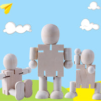 1 x RAW Customer Returns SEABABOO 6pcs figures wooden figures wooden dolls wooden figures unfinished wooden figures DIY wooden figures wedding for birthday peg dolls wooden figures for painting small DIY birthday painting crafts - RRP €15.69