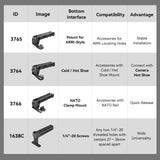 1 x RAW Customer Returns SMALLRIG Top Handle with 3 8 -16 Locating Screw for ARRI, Grip for Camera Cage, Universal Video Rig with 5 Cold Shoe Adapters for DSLR Cameras, Lightweight only 124g Lite - 3765 - RRP €35.38