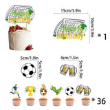 2 x Brand New YGCHEN Football Cake Topper Football Cake Topper Cupcake Toppers Football Birthday Sports Party Decoration 37pcs  - RRP €45.6