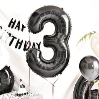 1 x Brand New Ponmoo 100cm Number Balloon 1 Black 42 Inch, Giant Foil Balloon Number Birthday Decoration, Decoration Birthday Foil Balloons Birthday Helium Number Balloon Balloon 1st Birthday - RRP €19.2