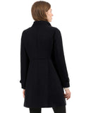 1 x RAW Customer Returns Allegra K Women s A Line Stand-Up Collar Button Down Trench Coat Winter Coat Black M - RRP €93.77