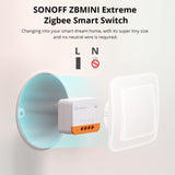 1 x RAW Customer Returns SONOFF ZBMINIL2 Zigbee Smart Switch, 6A 1440W 2 Way Smart Switch No Neutral Wire Required , Smart Light Switch Zigbee 3.0 Hub Required, Compatible with Alexa, Google Home. - RRP €18.29