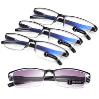 1 x RAW Customer Returns TERAISE 4PCS Value Anti-Blue Light Reading Glasses, Comfortable and Lightweight Reading Glasses for Men and Women, Sturdy Sunglasses Reading Glasses including Glasses Case 1.5X  - RRP €58.8