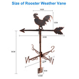 1 x RAW Customer Returns Dyna-Living Weathercock Wind Vane Weather Cock Weather Vanes Weather Vane Metal Cockerel Weathervane Retro Wind Vane Mini Rooster Weather Vane for Wind Direction Indicator and Roof Decoration - RRP €45.37