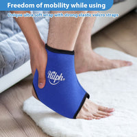 1 x RAW Customer Returns Hilph Cooling Sleeve Foot, Cooling Pads for Ankle and Foot, Cooling Sleeve Ankle, Hot Cold Compress Wrap Cool Pack for Ankle Sprain, Swelling, Plantar Fasciitis Blue - RRP €19.99