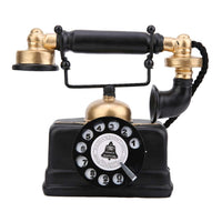 1 x RAW Customer Returns Retro Vintage Telephone, Retro Rotary Telephone With Push Button Dial, Old Fashioned Landline Telephones For Home Desk Decoration - RRP €39.0