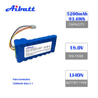 1 x RAW Customer Returns Aibatt robotic lawnmower battery, replacement battery for Husqvarna Automower 320, 330X, 420, 430, 430X, 440, 450X, 520, 550 robotic lawnmower, replacement for 580 68 33-01,580 68 33-02 battery 5200mAh 18V 93.6Wh  - RRP €63.52