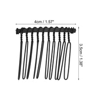 1 x Brand New VOCOSTE 12 Pieces Anti Slip Hair Side Combs Accessories Metal Black 1.6  - RRP €18.0