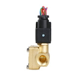 1 x RAW Customer Returns US Solid 1 2 G 230V AC Brass Solenoid Valve 0.1-16 Bar for Water Air Gas Oil, NC, VITON, Vertical or Horizontal Mounting - RRP €39.99