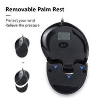 1 x RAW Customer Returns Delux Ergonomic Wired Mouse, Computer Vertical Mouse for Carpal Tunnel, 4200 DPI via Driver, Removable Wrist Rest, 6 Programmable Buttons, USB for PC Laptop M618BU  - RRP €28.6