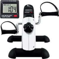 3 x RAW Customer Returns himaly exercise bike rehabilitation arm and leg trainer pedal trainer with LCD display fitness bike exercise trainer fitness bike static adjustable resistance with anti-slip mat fixed belt strap - RRP €168.15