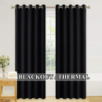 1 x RAW Customer Returns PONY DANCE blackout curtain with eyelets, set of 2, H 228 x W 167 cm, black curtains for bedrooms, good sleep, opaque eyelet curtains - RRP €45.38