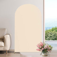 1 x RAW Customer Returns Arch Background Cover, Doubleside Wedding Arch Cover Background Cover, Party Decoration Wedding Background Cover for Birthdays, Christmas, New Year 120x220CM, Apricot  - RRP €30.99